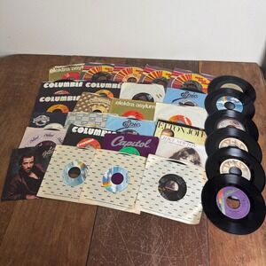BUNDLE LOT VINTAGE 48 records 1980s Various Genres and Artists 45 RPM‎ Records